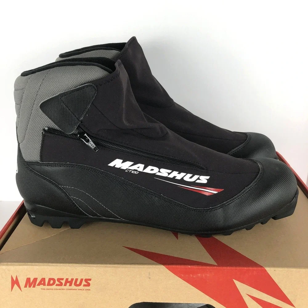 NEW Madshus CT 100 NNN Cross Country Ski Boots Black Men's 13 EUR 48 Black